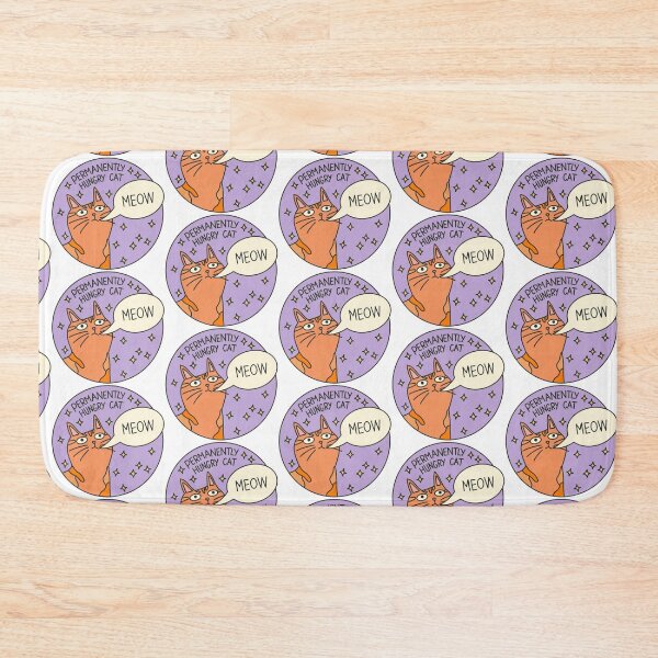 Item preview, Permanently hungry cat designed and sold by PeachCatDesigns.