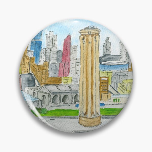 Item preview, Kansas City Liberty Memorial & City Background - Water Color Painting designed and sold by BWBConcepts.