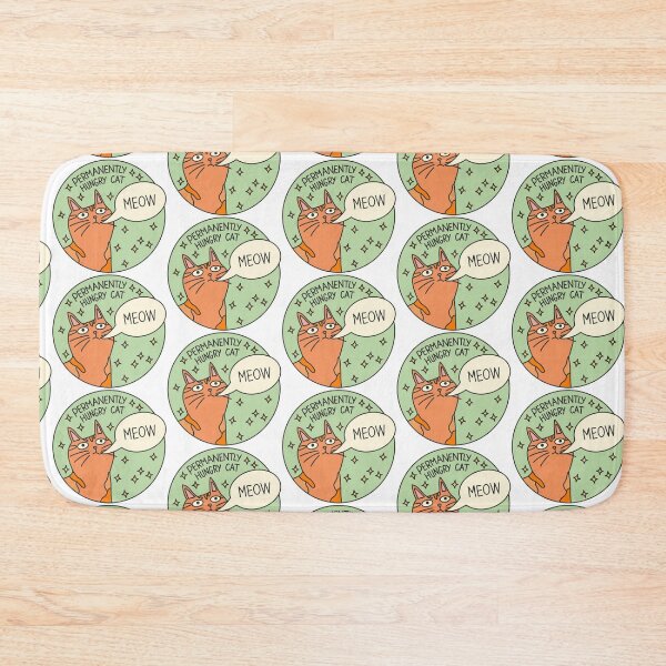 Item preview, Permanently hungry cat designed and sold by PeachCatDesigns.