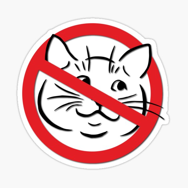 Item preview, Forbidden Cats designed and sold by ProhibitionStickers.
