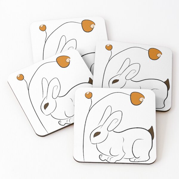Item preview, Minimal rabbit with flower designed and sold by M Minerrale.