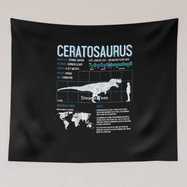Item preview, Ceratosaurus Dinosaur Fun Facts Science Tshirt designed and sold by DQERTGL.