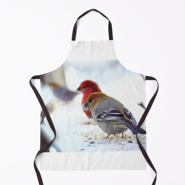 Item preview, Female Pine Grosbeak with Friends designed and sold by Vivar Photo.