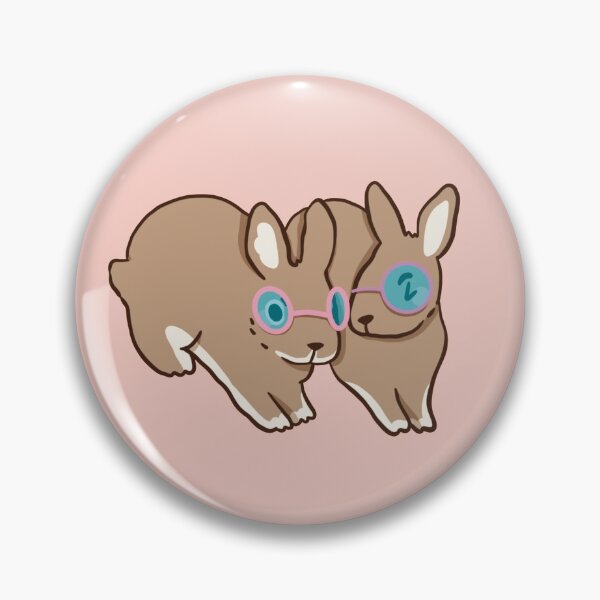 Item preview, Bunny with Glasses - Cute White and Pink Cartoon Animal Pattern designed and sold by TheRainbowRoom.
