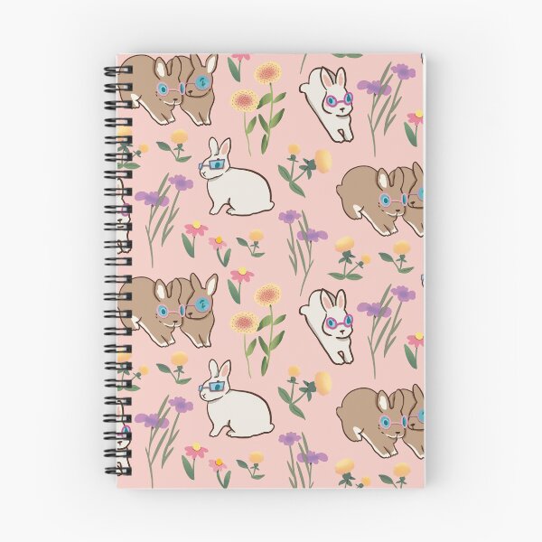 Item preview, Bunny with Glasses - Cute White and Pink Cartoon Animal Pattern designed and sold by TheRainbowRoom.
