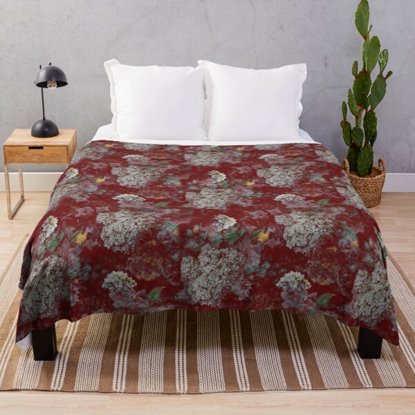 Item preview, wild flowers on red background designed and sold by vidyaroul.