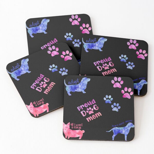 Item preview, Dogs stickers pack watercolor pink and blue watercolour dog pattern Dogs Set designed and sold by WatercolorFun.