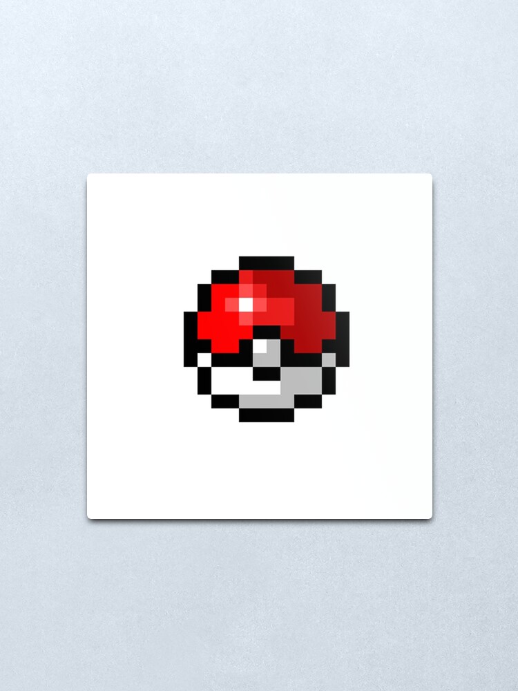 Pokeball Pixel Art Metal Print By 4meme Redbubble