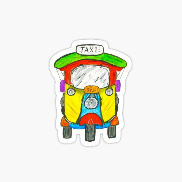Item preview, Happy Thai Tuk Tuk - Water Color Image designed and sold by BWBConcepts.