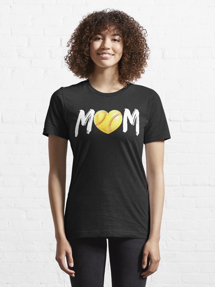 Baseball Mom Heart Softball Mama Mothers Day Shirt