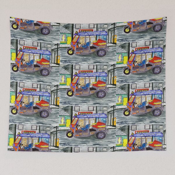 Item preview, Pizza Delivery Tuk Tuk - Water Color designed and sold by BWBConcepts.