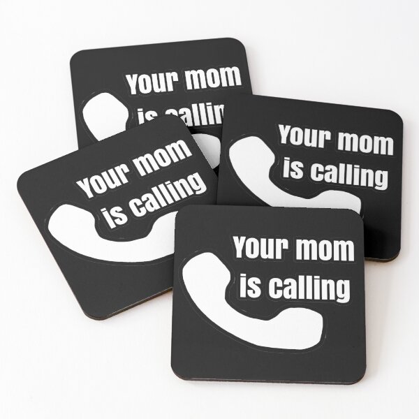 Item preview, your mom is calling, black and white text design  designed and sold by Barolina.