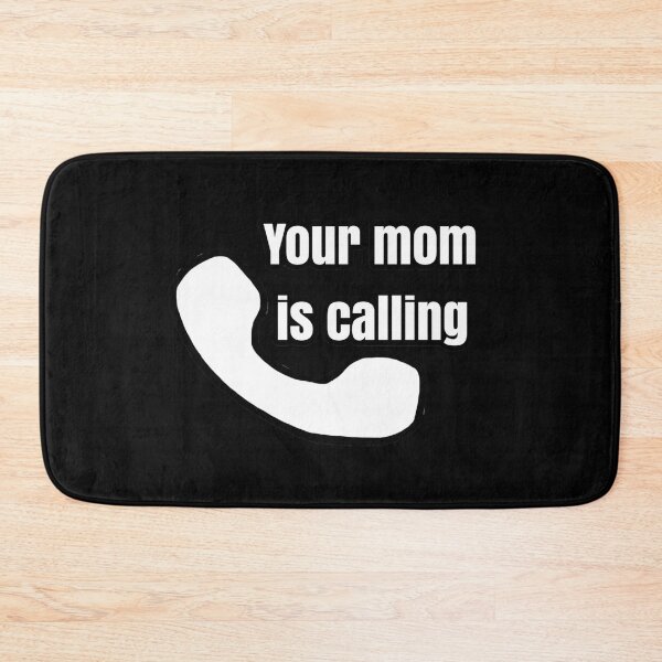 Item preview, your mom is calling, black and white text design  designed and sold by Barolina.
