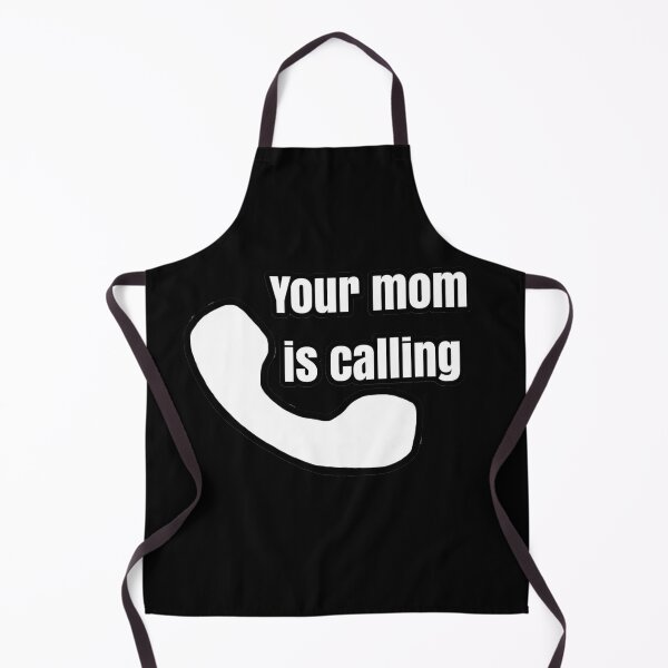 Item preview, your mom is calling, black and white text design designed and sold by Barolina.