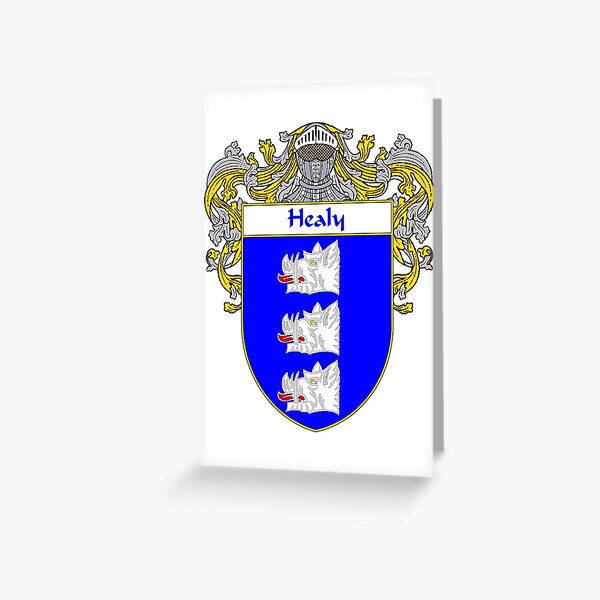 "Healy Coat of Arms/Family Crest" Greeting Card for Sale by IrishArms Redbubble