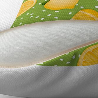 Alternate view of Lemon on Green Throw Pillow