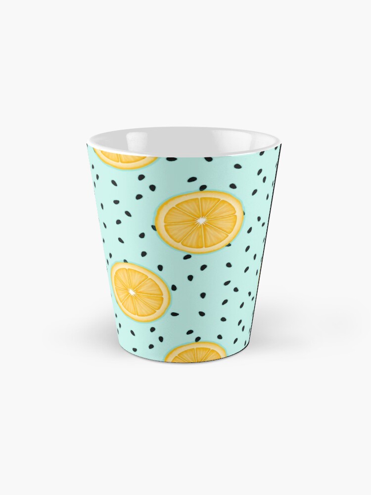 Alternate view of Lemons on Blue Coffee Mug