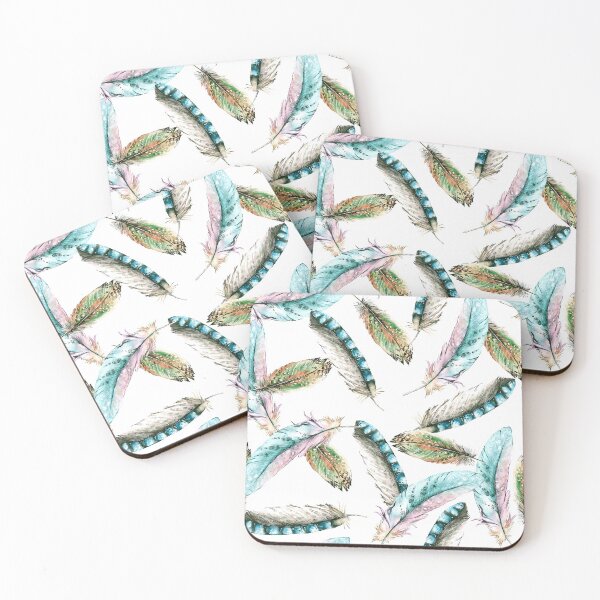 Item preview, Assorted Watercolor Feathers Pattern designed and sold by NoSpecialShop.
