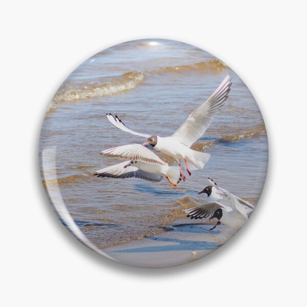 Item preview, Flock of seagulls flying off above the water designed and sold by lena-maximova.