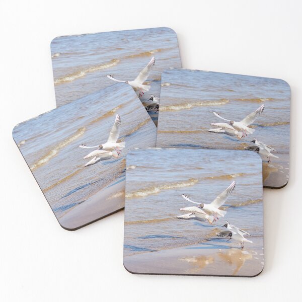 Item preview, Flock of seagulls flying off above the water designed and sold by lena-maximova.