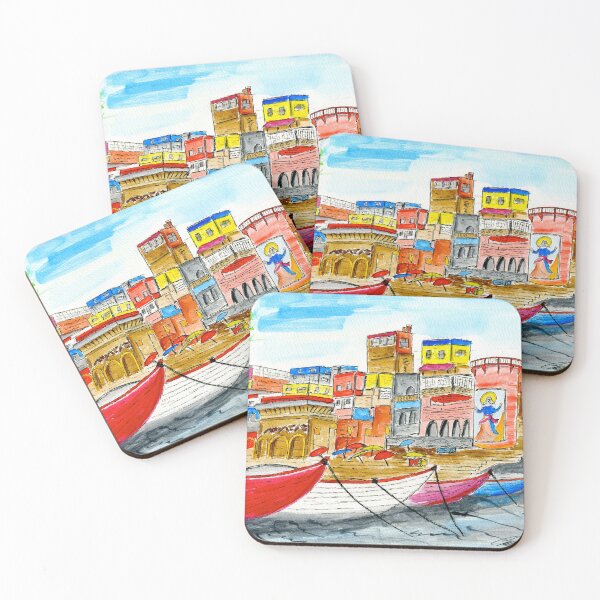 Item preview, Varanasi India, Ganges Riverfront - Original WaterColor designed and sold by BWBConcepts.