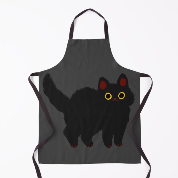 Item preview, fluffy black cat designed and sold by lucianavee.
