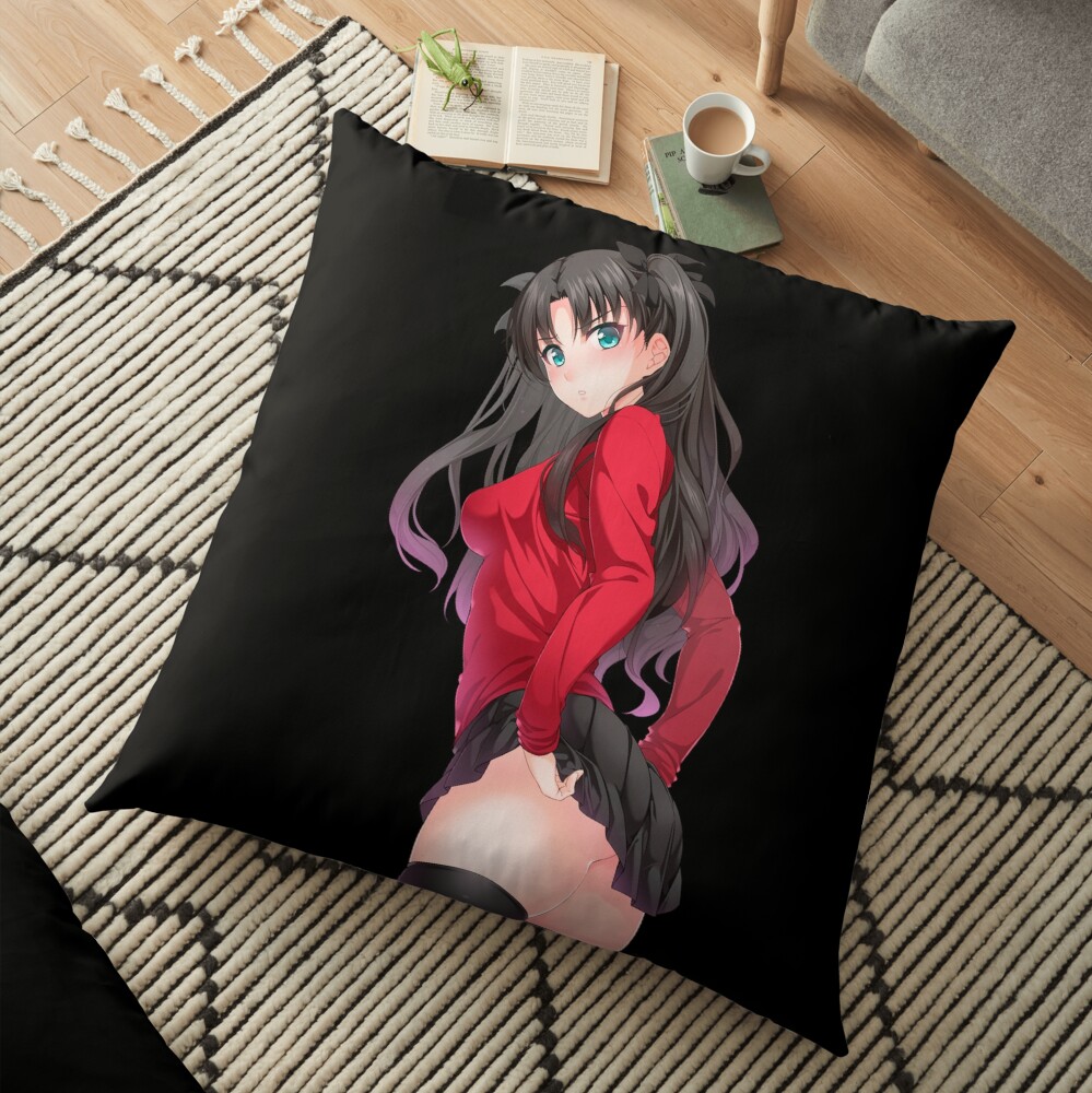 Rin Tohsaka Lewd Fate Series Floor Pillow By Miroteiempire Redbubble