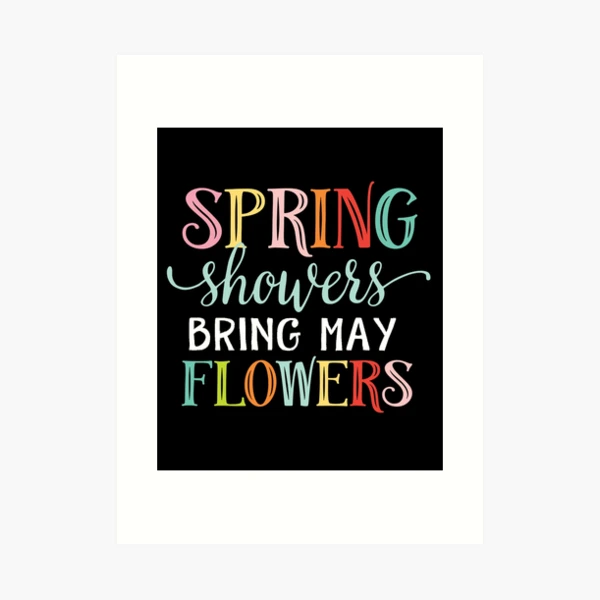 april showers bring may flowers clip art black and white