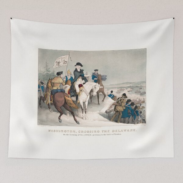 Aperçu de l'œuvre Washington traversant le Delaware avant la bataille de Trenton créée et vendue par warishellstore.