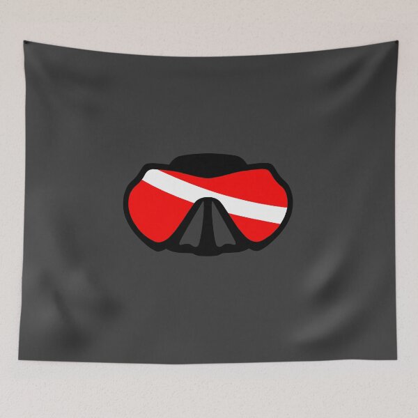 Item preview, SCUBA Diving Mask Reflecting Dive Flag designed and sold by gstrehlow2011.