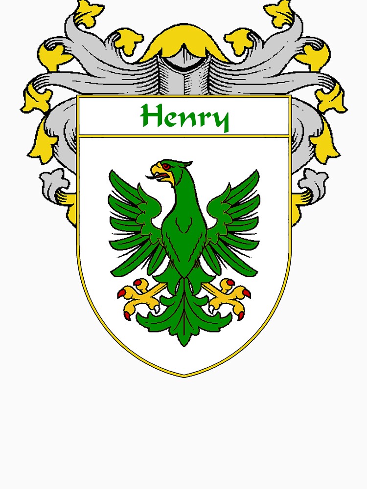 henry-coat-of-arms-family-crest-t-shirt-by-irisharms-redbubble