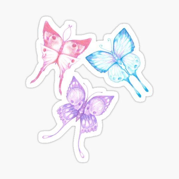 Vista previa del artículo con la obra «Calaveras de mariposa», diseñado y vendido por JewelCampbell.
