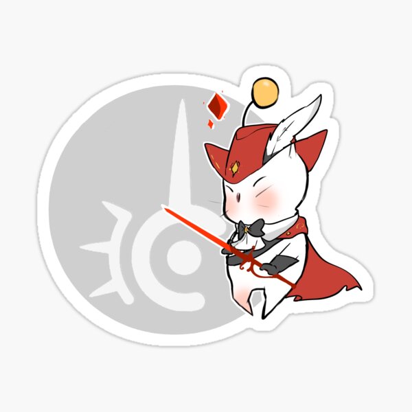 Vista previa del artículo con la obra «MOOGLE ROJO FFXIV», diseñado y vendido por Oreen.