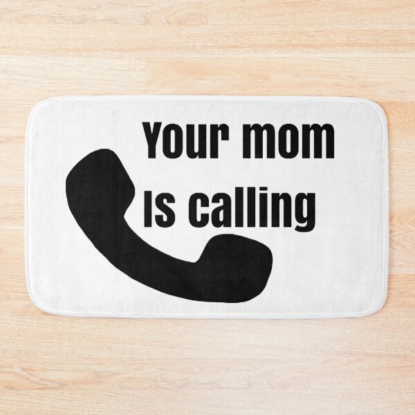 Item preview, your mom is calling, black and white text design  designed and sold by Barolina.