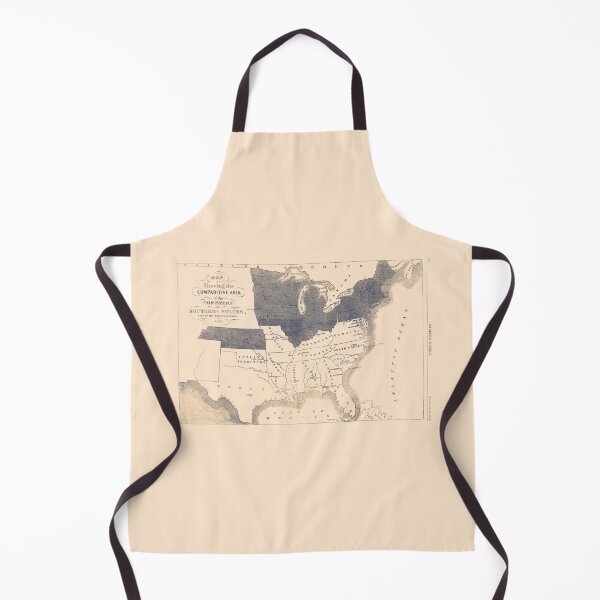 Item preview, Map Showing The Comparative Area Of The Northern And Southern States - 1861 designed and sold by warishellstore.