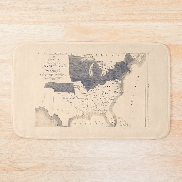 Item preview, Map Showing The Comparative Area Of The Northern And Southern States - 1861 designed and sold by warishellstore.