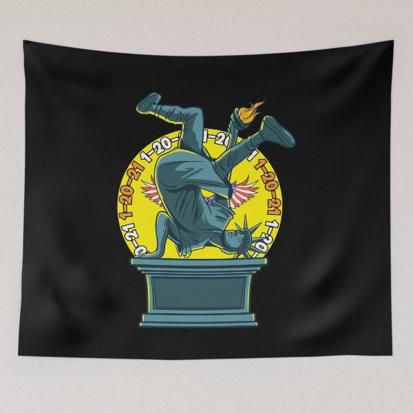 Item preview, Statue of Liberty makes headstand 1-20-21 designed and sold by FalkDania.