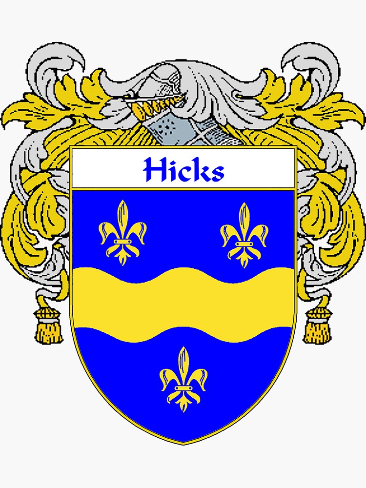 "Hicks Coat of Arms/Family Crest" Sticker for Sale by IrishArms Redbubble