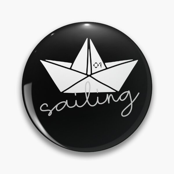 Item preview, PAPER SHIP ORIGAMIS No.1 | TEXT: SAILING Sailing Boat | Minimalist Hand Drawn Art designed and sold by yourtravelguide.