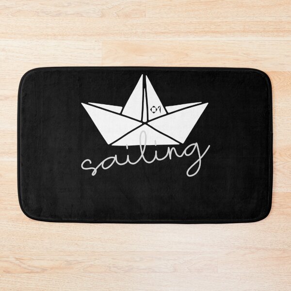 Item preview, PAPER SHIP ORIGAMIS No.1 | TEXT: SAILING Sailing Boat | Minimalist Hand Drawn Art designed and sold by yourtravelguide.