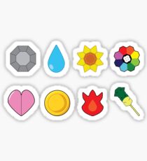 Kanto Gym Badges Sticker