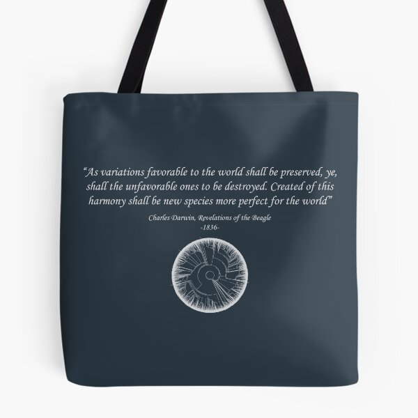 Item preview, Satirical Darwin Evolution Quote - Dark designed and sold by DeepSpaceDesigns.