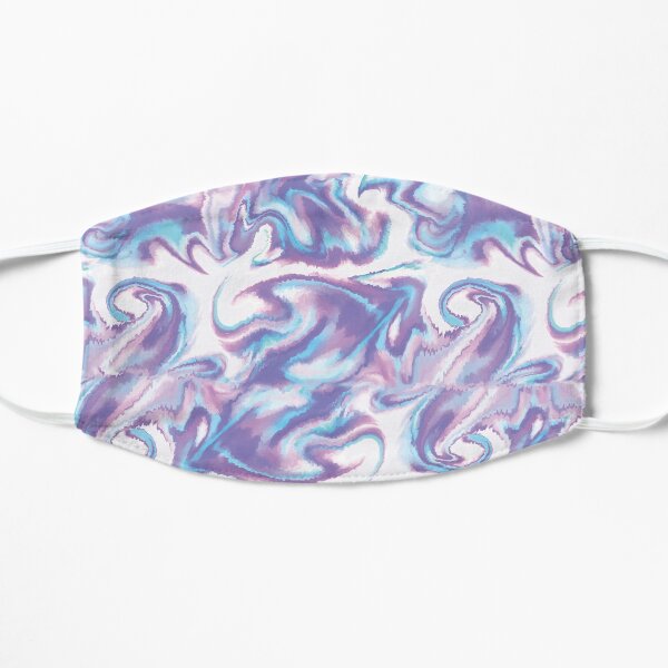 Geometric Colourful Psychedelic Ripple Pattern Flat Mask