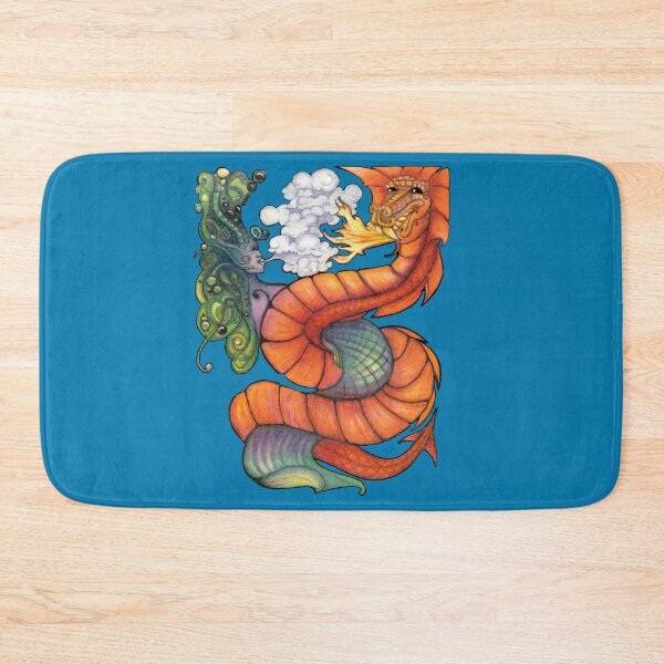 Item preview, Mermaid~dragon twisted flow on dark turquoise  designed and sold by knightfyer.