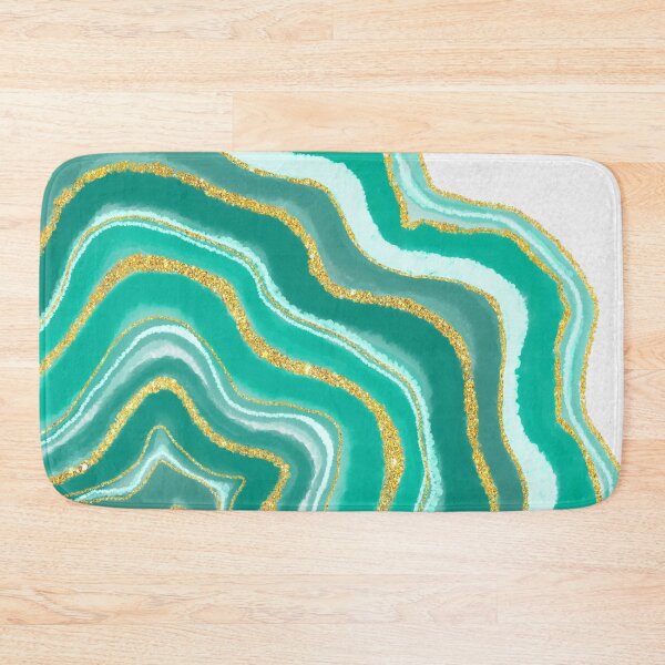 Item preview, Turquoise and Gold Geode Agate designed and sold by Julie Erin Designs.