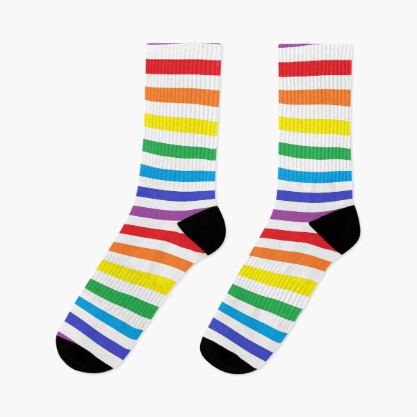 Item preview, Rainbow and White Stripes    designed and sold by lornakay.