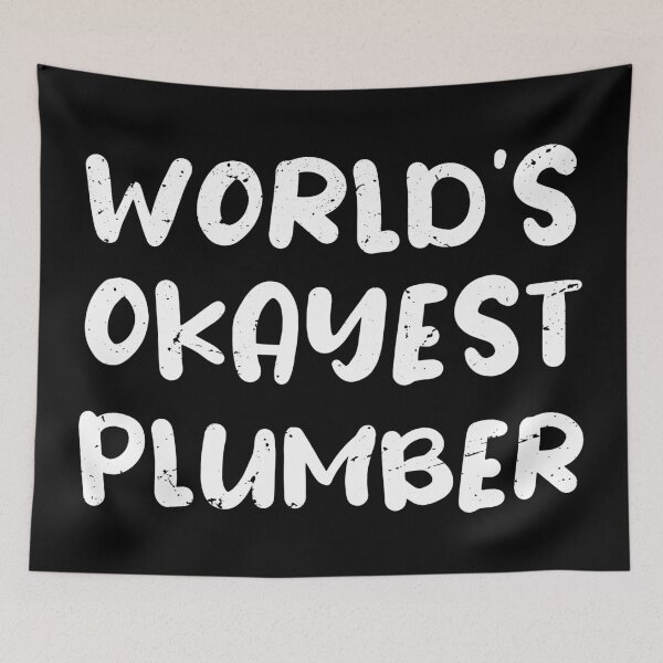 Item preview, World's okayest plumber  / plumbing gift / love plumbing / handyman present designed and sold by anodyle.