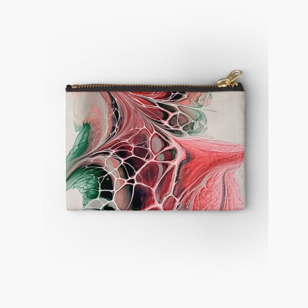 Item preview, Green, Grey, Coral, and Pink Abstract Fluid Art Painting by Crystal Coast Originals designed and sold by CrystalCoast.
