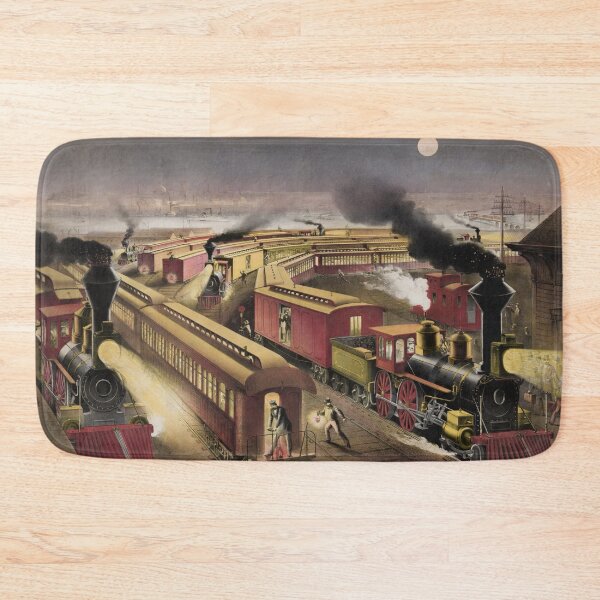 Item preview, Night Scene At An American Railway Junction - Circa 1876 designed and sold by warishellstore.