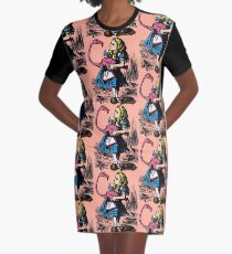 Flamingo Croquet Graphic T-Shirt Dress